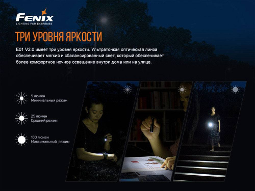 798 Fenix Фонарь Fenix E01 V2.0 Black CREE XP-G2 S3 фото 11 798 Fenix Фонарь Fenix E01 V2.0 Black CREE XP-G2 S3 фото 11