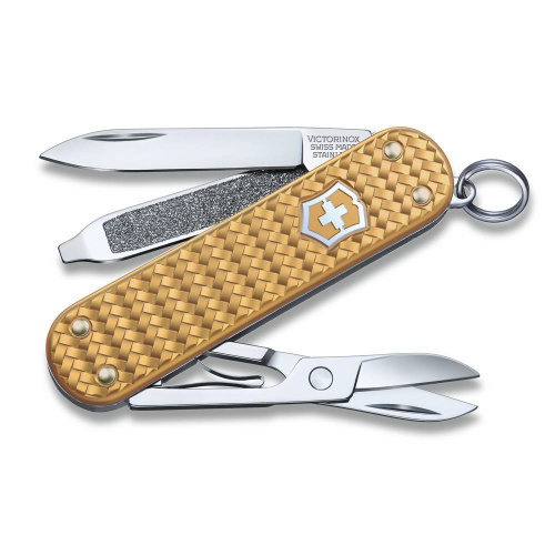 56 Victorinox Нож перочинныйClassic SD Precious Alox "Brass Gold"